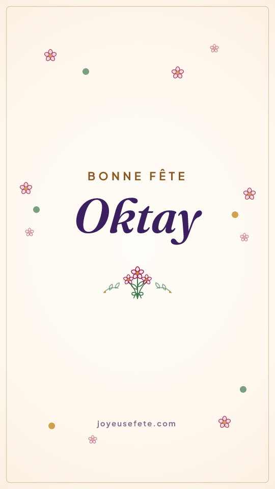 Image « Bonne fête Oktay » au format story