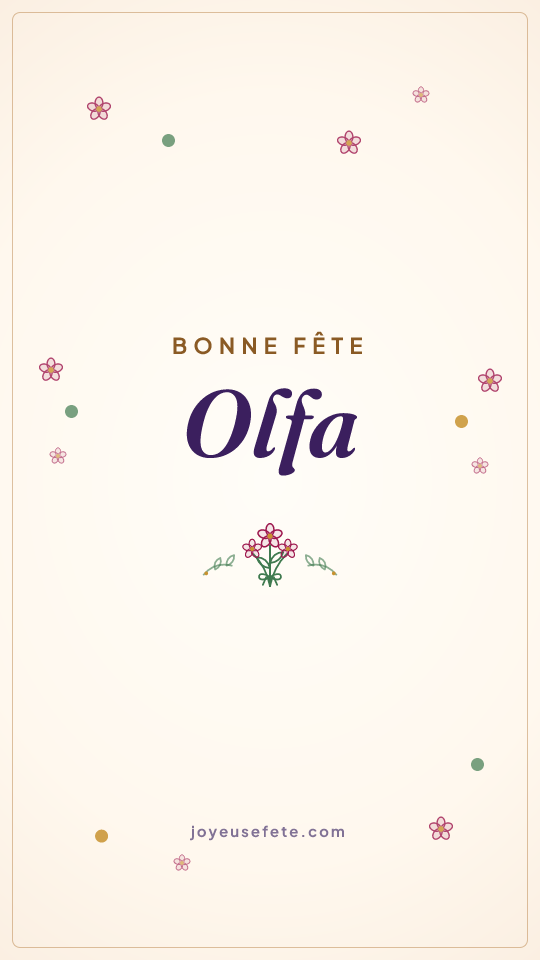 Image « Bonne fête Olfa » au format story