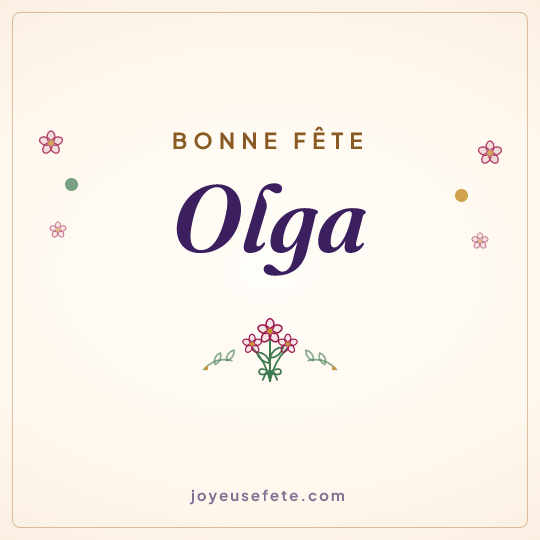 Image carrée « Bonne fête Olga » pour WhatsApp