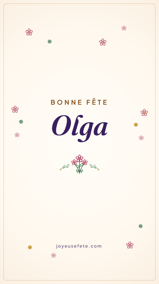 Image « Bonne fête Olga » au format story