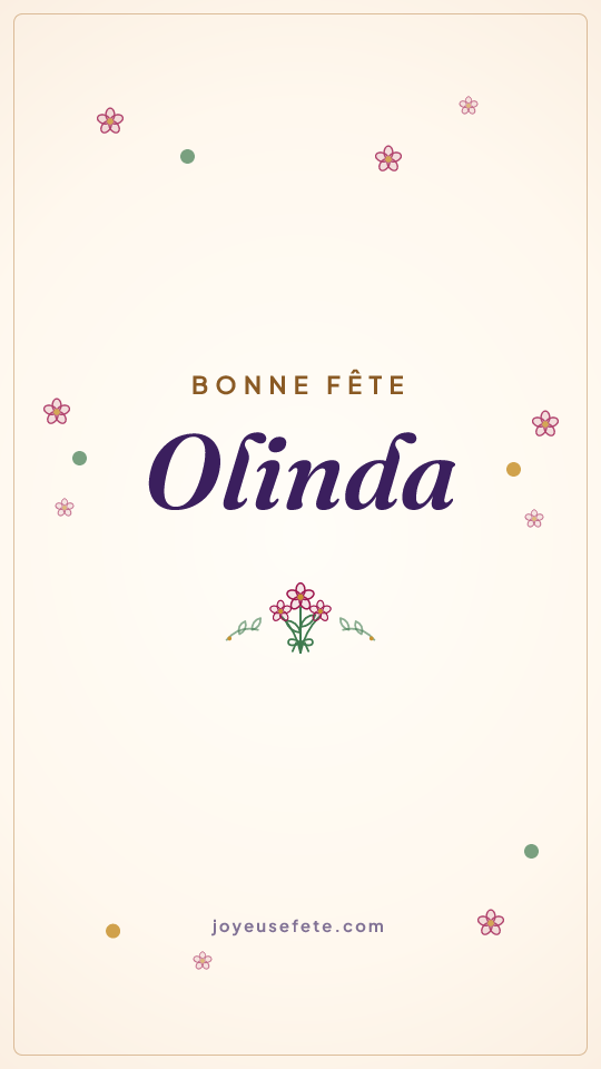 Image « Bonne fête Olinda » au format story