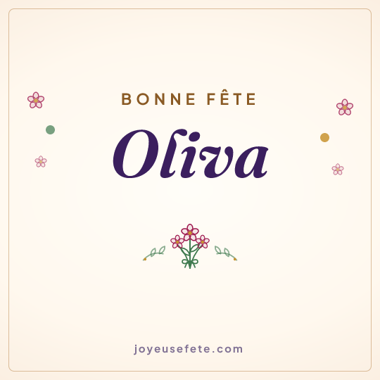 Image carrée « Bonne fête Oliva » pour WhatsApp