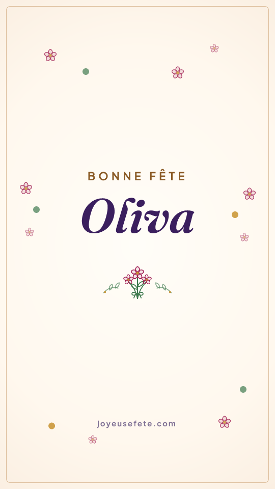 Image « Bonne fête Oliva » au format story