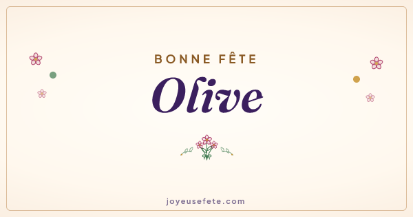 Image « Bonne fête Olive » au format large