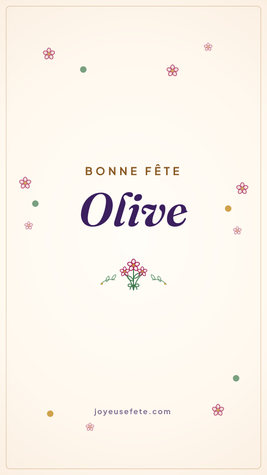 Image « Bonne fête Olive » au format story