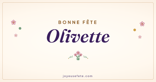 Image « Bonne fête Olivette » au format large