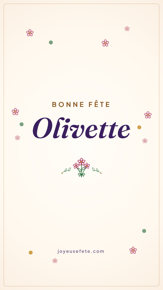 Image « Bonne fête Olivette » au format story
