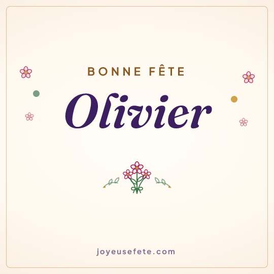 Image carrée « Bonne fête Olivier » pour WhatsApp
