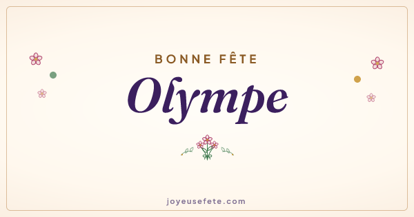 Image « Bonne fête Olympe » au format large