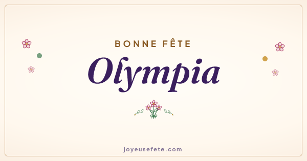 Image « Bonne fête Olympia » au format large