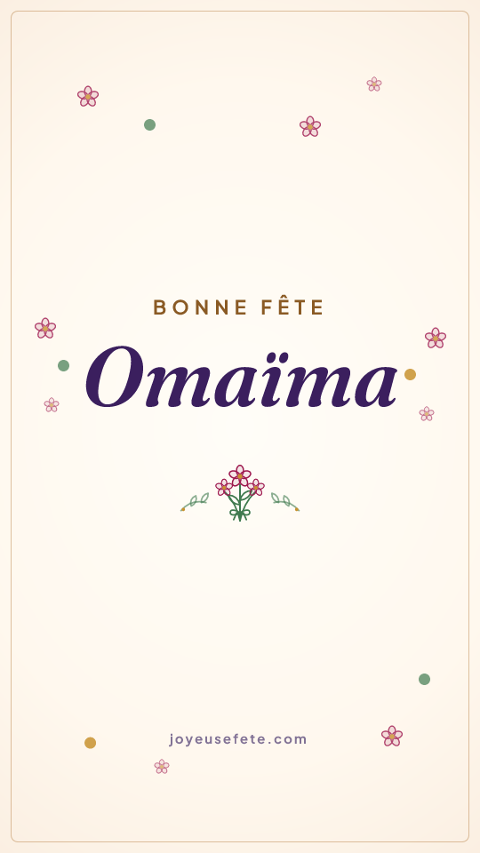 Image « Bonne fête Omaïma » au format story