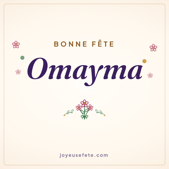 Image carrée « Bonne fête Omayma » pour WhatsApp