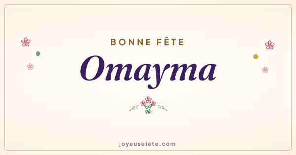 Image « Bonne fête Omayma » au format large