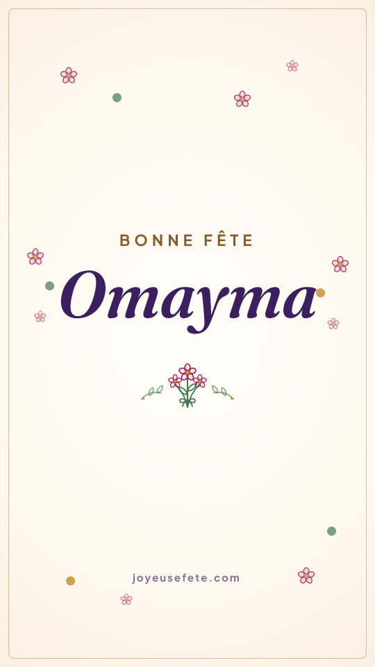 Image « Bonne fête Omayma » au format story