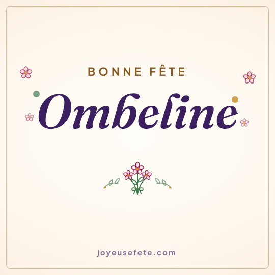 Image carrée « Bonne fête Ombeline » pour WhatsApp