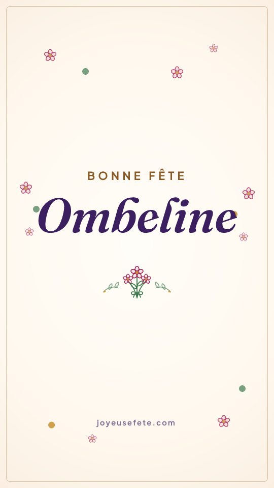 Image « Bonne fête Ombeline » au format story
