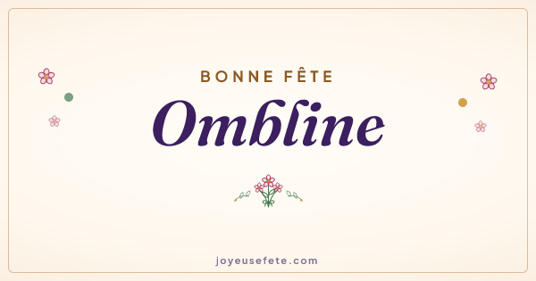 Image « Bonne fête Ombline » au format large