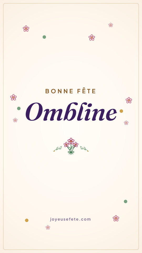 Image « Bonne fête Ombline » au format story