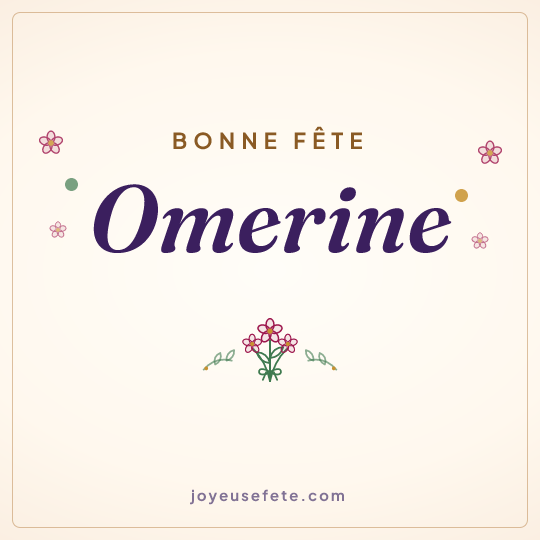 Image carrée « Bonne fête Omerine » pour WhatsApp