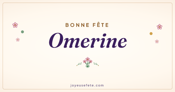 Image « Bonne fête Omerine » au format large