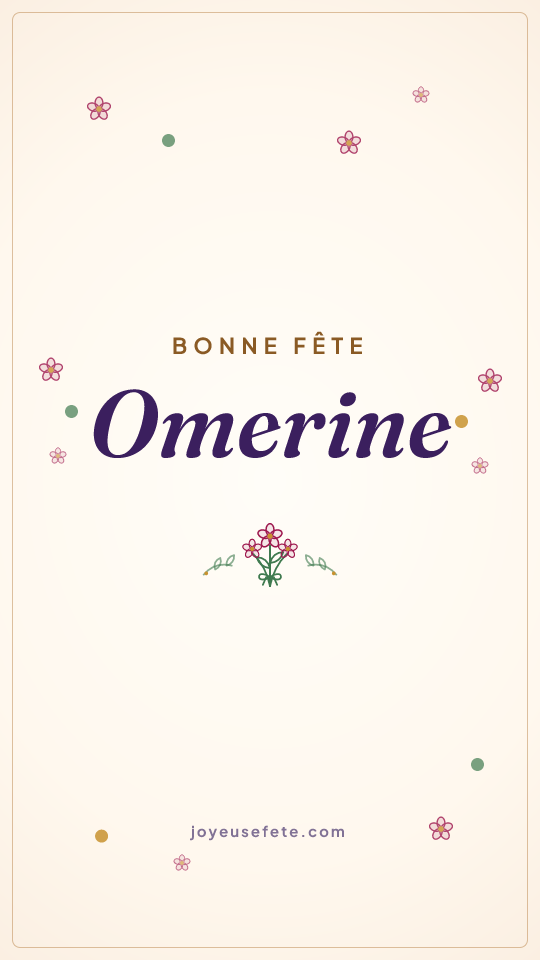 Image « Bonne fête Omerine » au format story