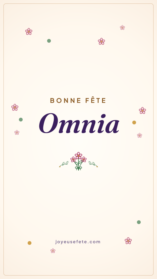 Image « Bonne fête Omnia » au format story