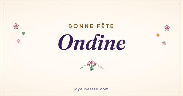 Image « Bonne fête Ondine » au format large