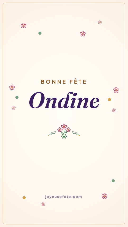 Image « Bonne fête Ondine » au format story