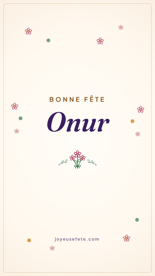 Image « Bonne fête Onur » au format story