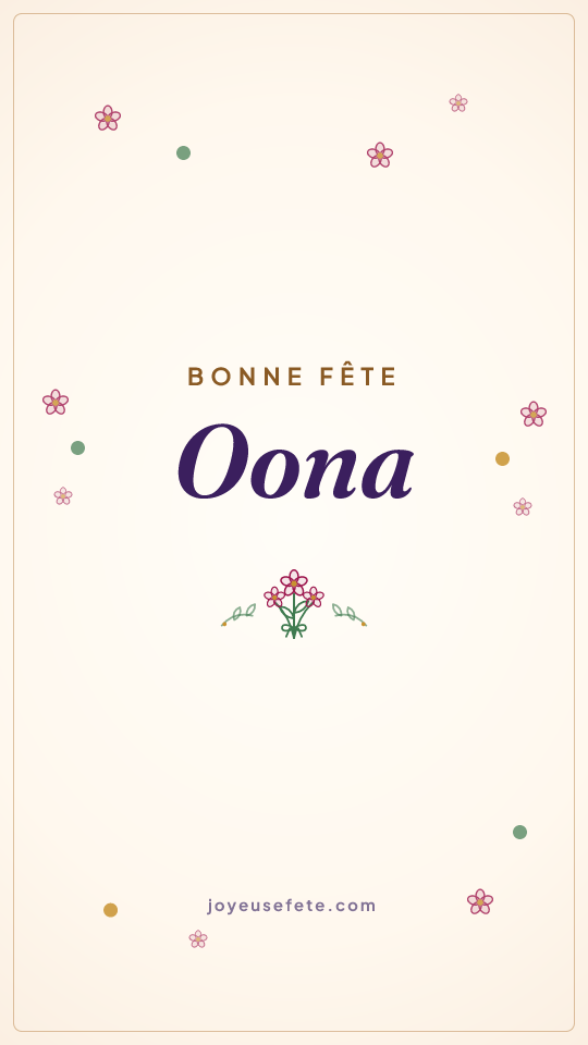 Image « Bonne fête Oona » au format story