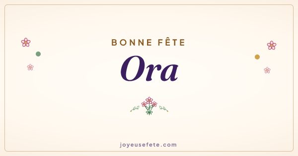 Image « Bonne fête Ora » au format large
