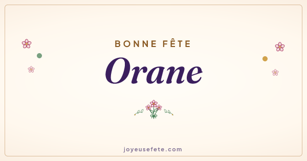 Image « Bonne fête Orane » au format large