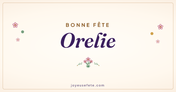 Image « Bonne fête Orelie » au format large