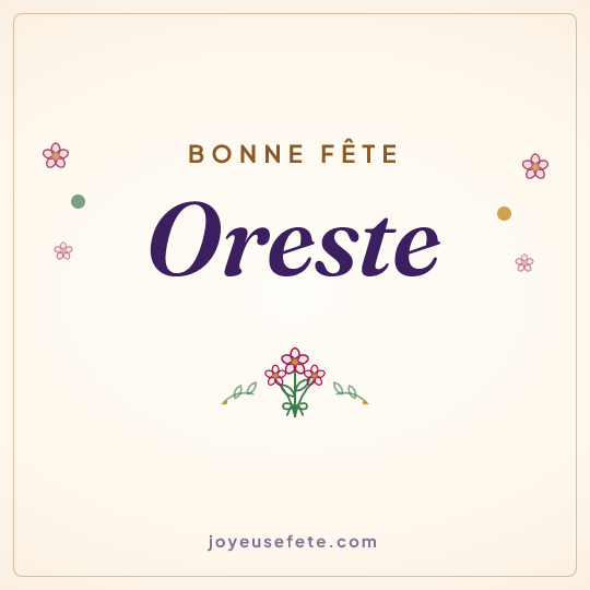 Image carrée « Bonne fête Oreste » pour WhatsApp