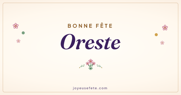 Image « Bonne fête Oreste » au format large