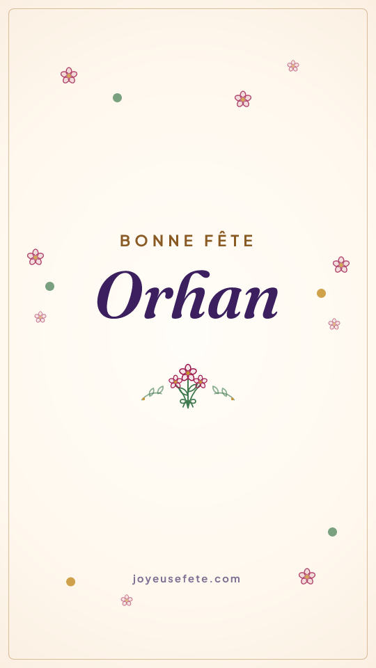 Image « Bonne fête Orhan » au format story