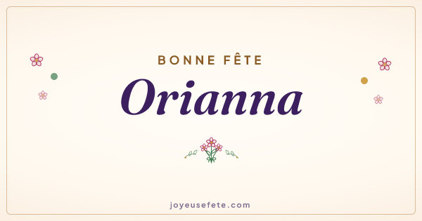 Image « Bonne fête Orianna » au format large
