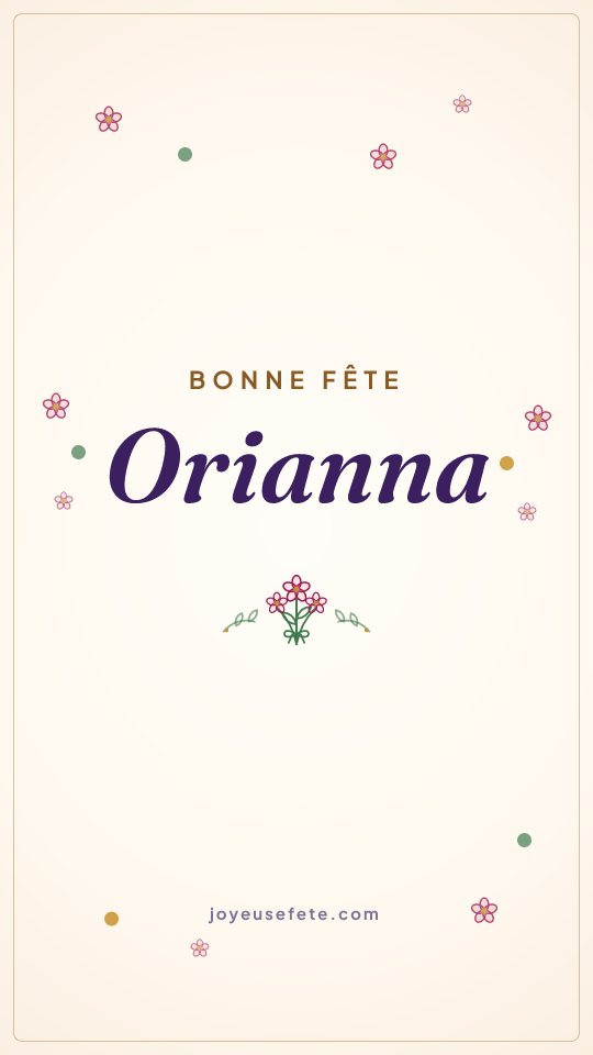 Image « Bonne fête Orianna » au format story