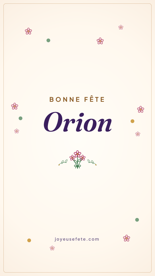 Image « Bonne fête Orion » au format story