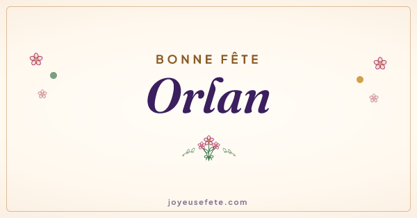 Image « Bonne fête Orlan » au format large