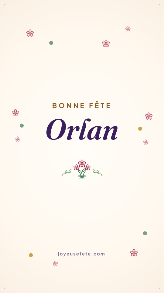 Image « Bonne fête Orlan » au format story