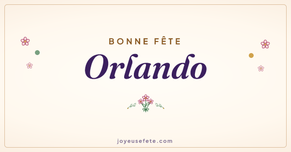 Image « Bonne fête Orlando » au format large