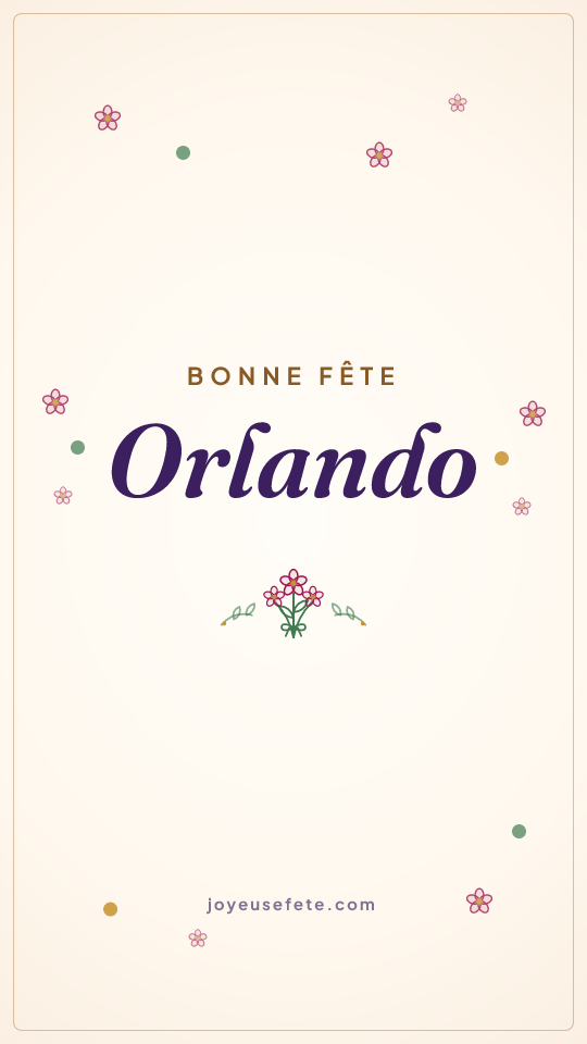 Image « Bonne fête Orlando » au format story