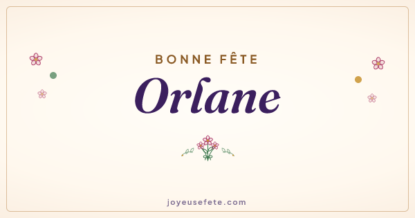 Image « Bonne fête Orlane » au format large