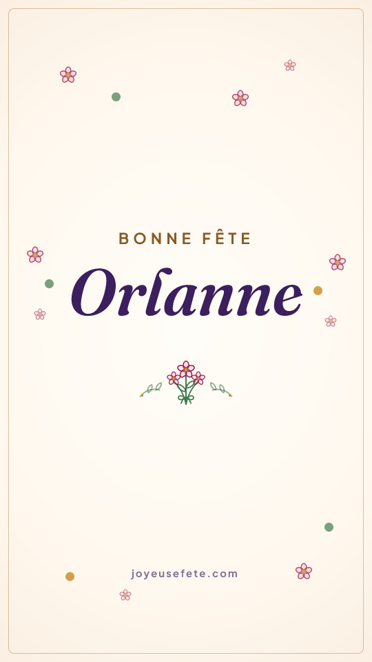 Image « Bonne fête Orlanne » au format story