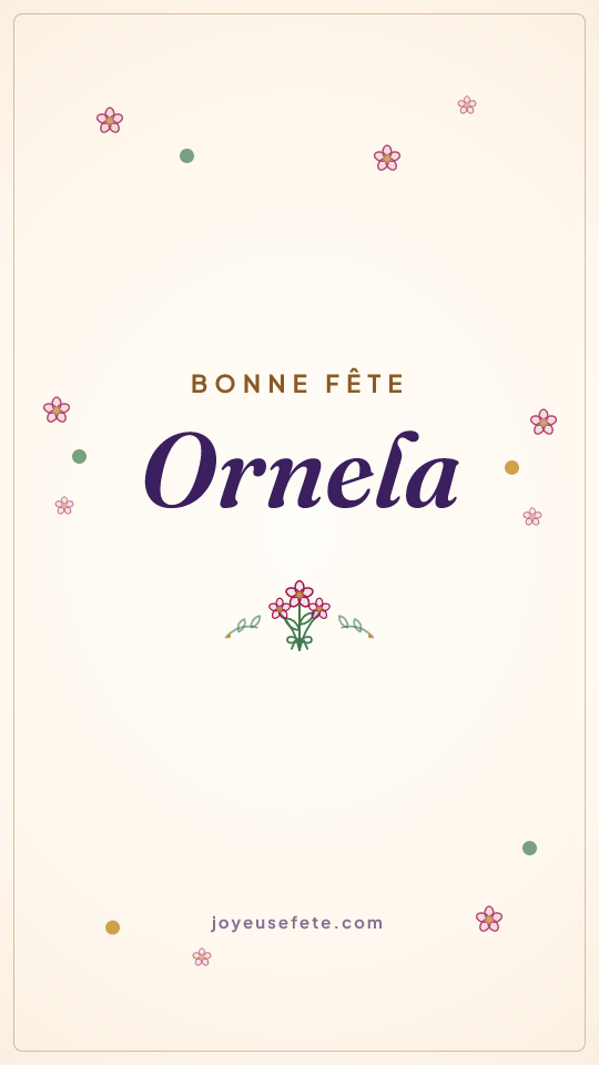 Image « Bonne fête Ornela » au format story