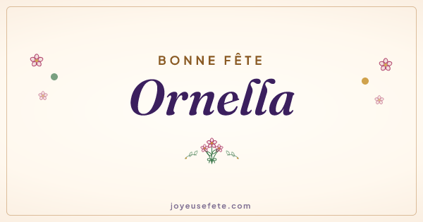 Image « Bonne fête Ornella » au format large