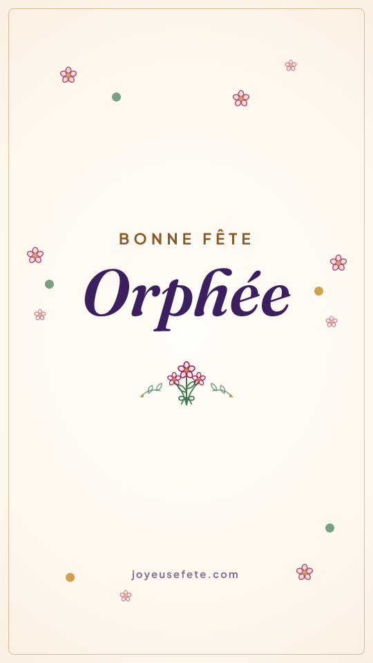 Image « Bonne fête Orphée » au format story