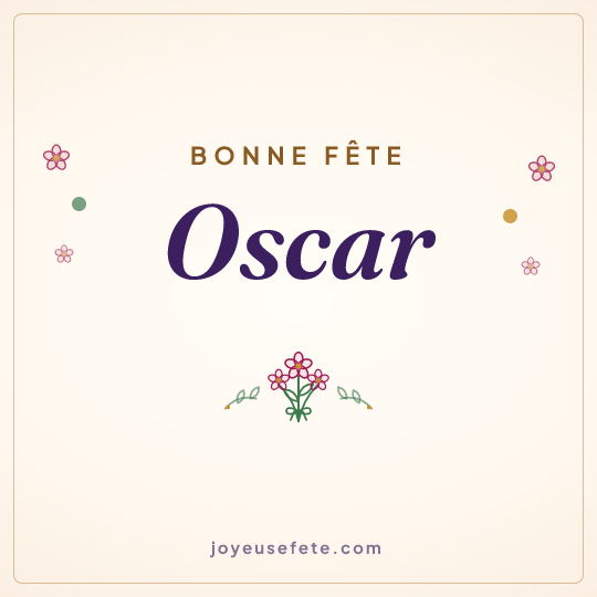 Image carrée « Bonne fête Oscar » pour WhatsApp