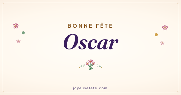 Image « Bonne fête Oscar » au format large